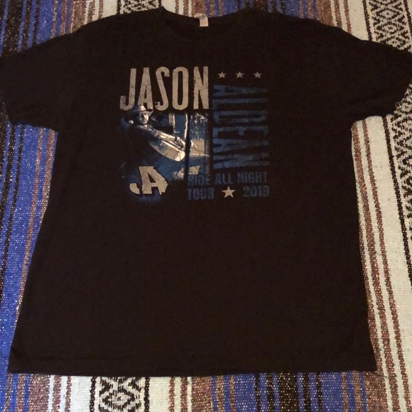 Jason Aldean 2018 Ride All Night Tour Tee Shirt - Picture 1 of 12